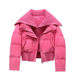 Sofia – Women's puffer jacket with zip fastening, high collar and oversized fit