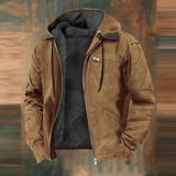 Noah – Men's bomber jacket with hood and warm inner lining