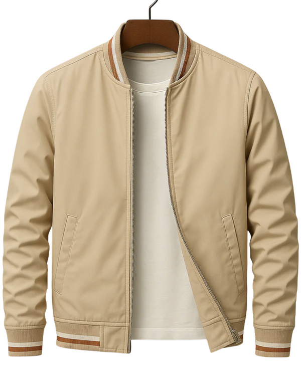 Thom - Elegant bomber jacket with stripes
