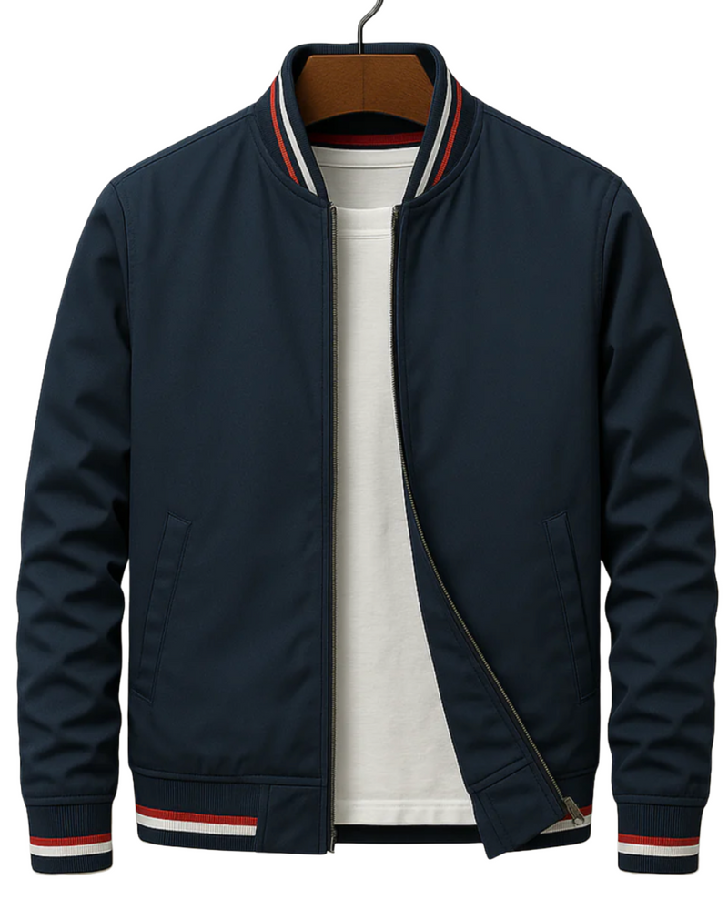Thom - Elegant bomber jacket with stripes
