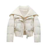 Sofia – Women's puffer jacket with zip fastening, high collar and oversized fit
