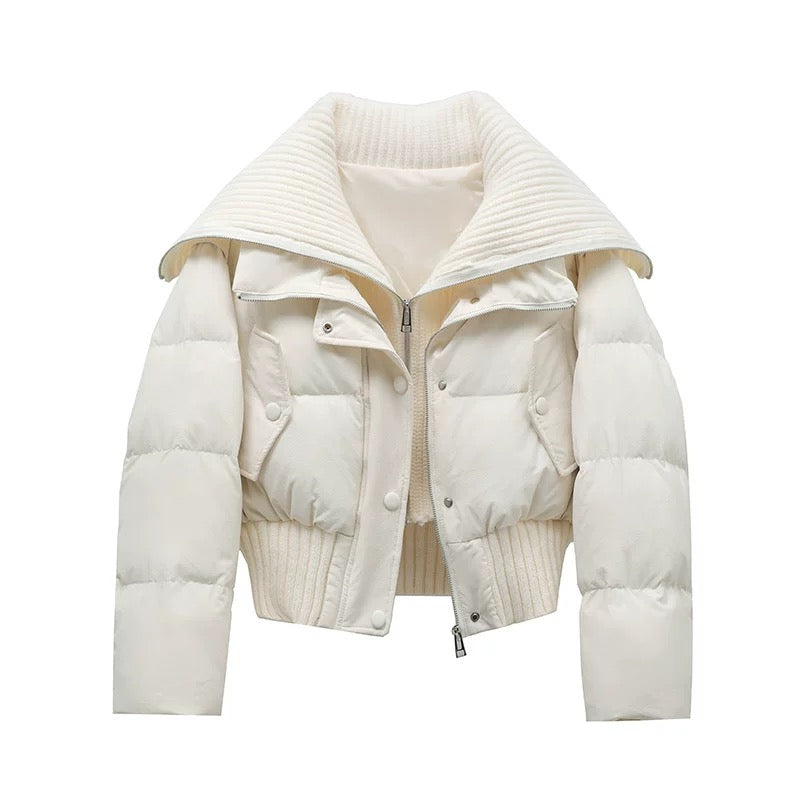 Sofia – Women's puffer jacket with zip fastening, high collar and oversized fit
