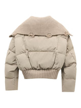 Sofia – Women's puffer jacket with zip fastening, high collar and oversized fit