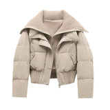 Sofia – Women's puffer jacket with zip fastening, high collar and oversized fit