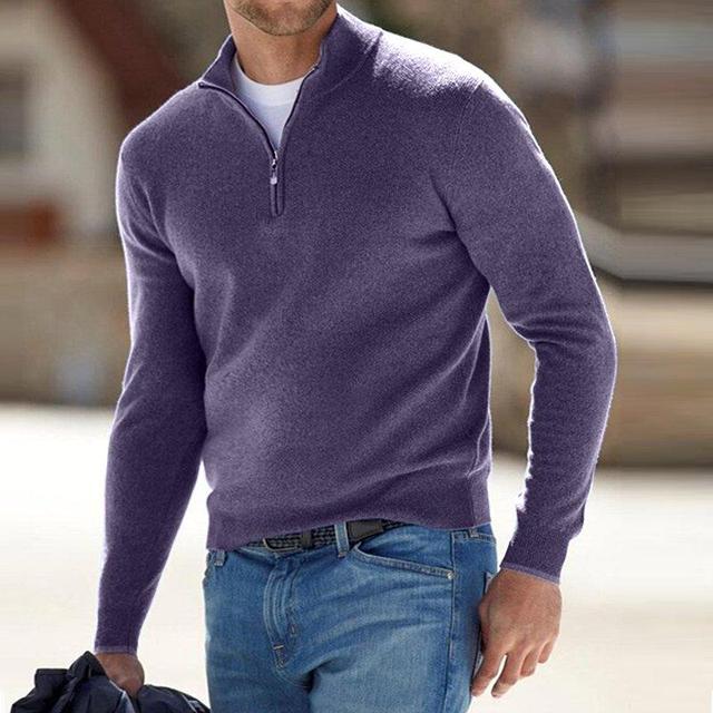 Jay – Men's V-neck jumper in a soft cotton blend