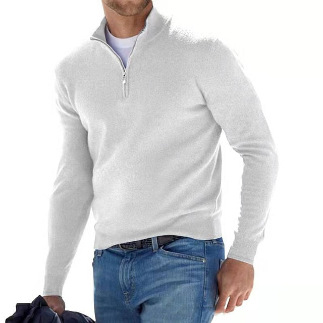 Jay – Men's V-neck jumper in a soft cotton blend