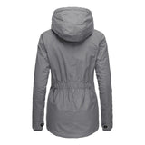 Sandra – Long waterproof winter jacket with hood for women