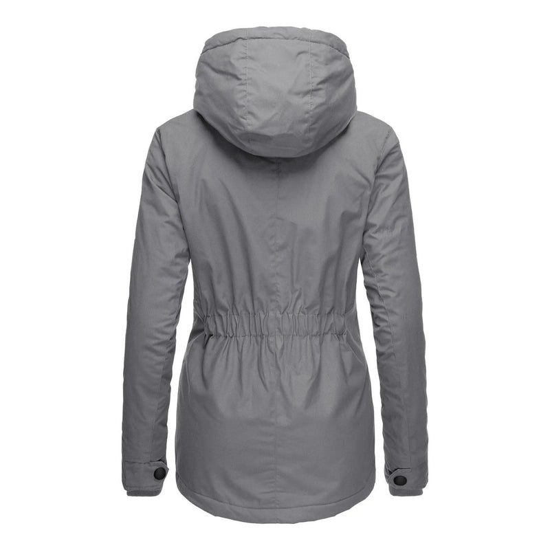 Sandra – Long waterproof winter jacket with hood for women