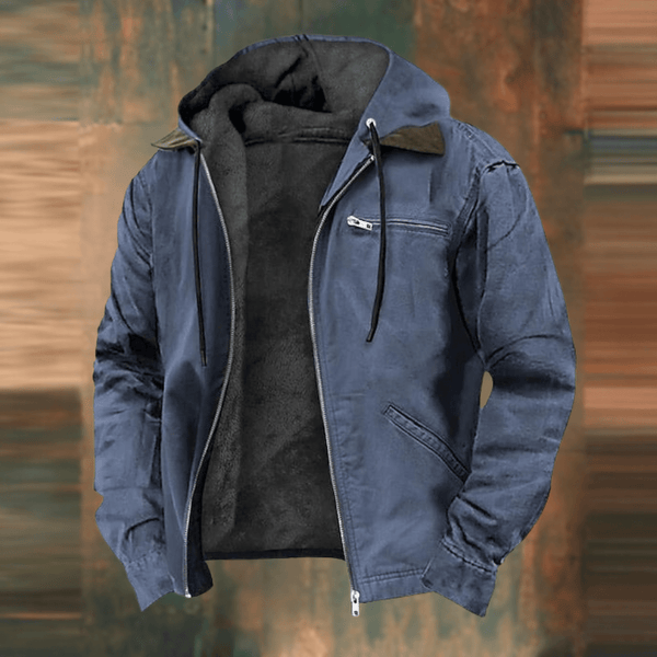 Noah – Men's bomber jacket with hood and warm inner lining