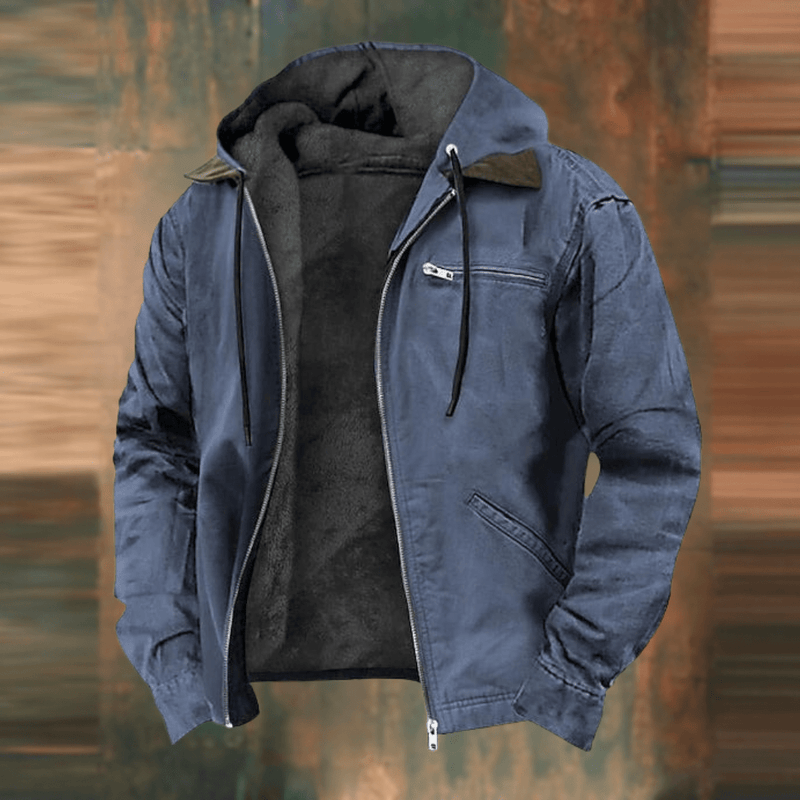 Noah – Men's bomber jacket with hood and warm inner lining