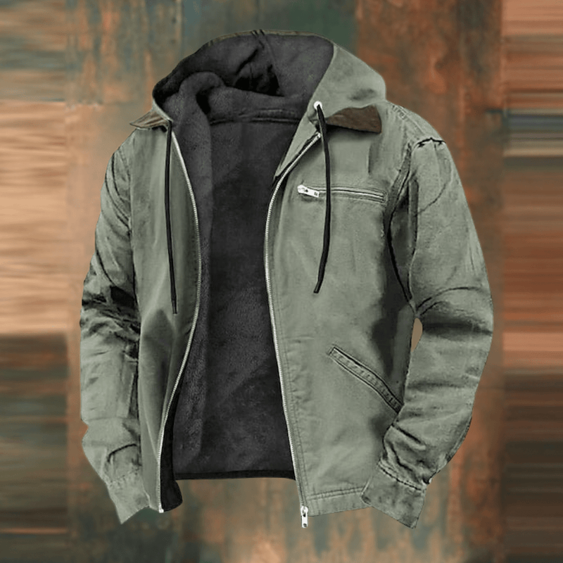 Noah – Men's bomber jacket with hood and warm inner lining