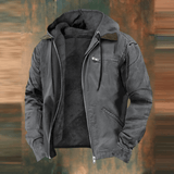 Noah – Men's bomber jacket with hood and warm inner lining